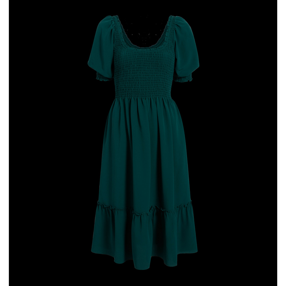 Hill House Home The Crepe Louisa Nap Dress - Botanical Garden Crepe Size LBotani